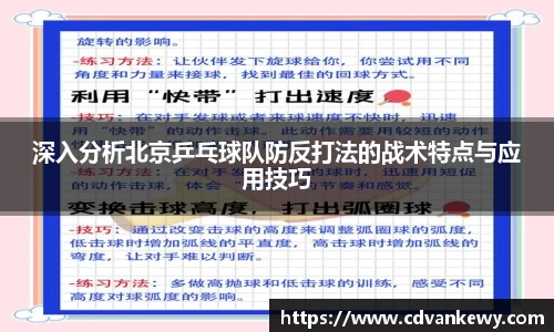 深入分析北京乒乓球队防反打法的战术特点与应用技巧